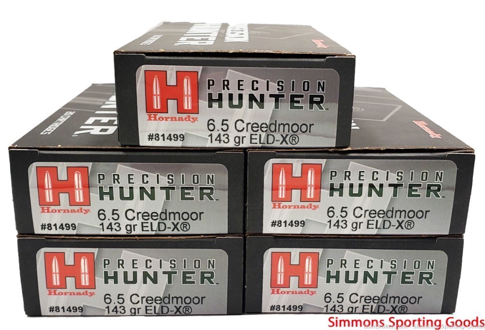 Hornady Precision Hunter (81499) 6.5 Creedmoor 143gr ELD-X Qty. 5Bxs/100Rds-img-0