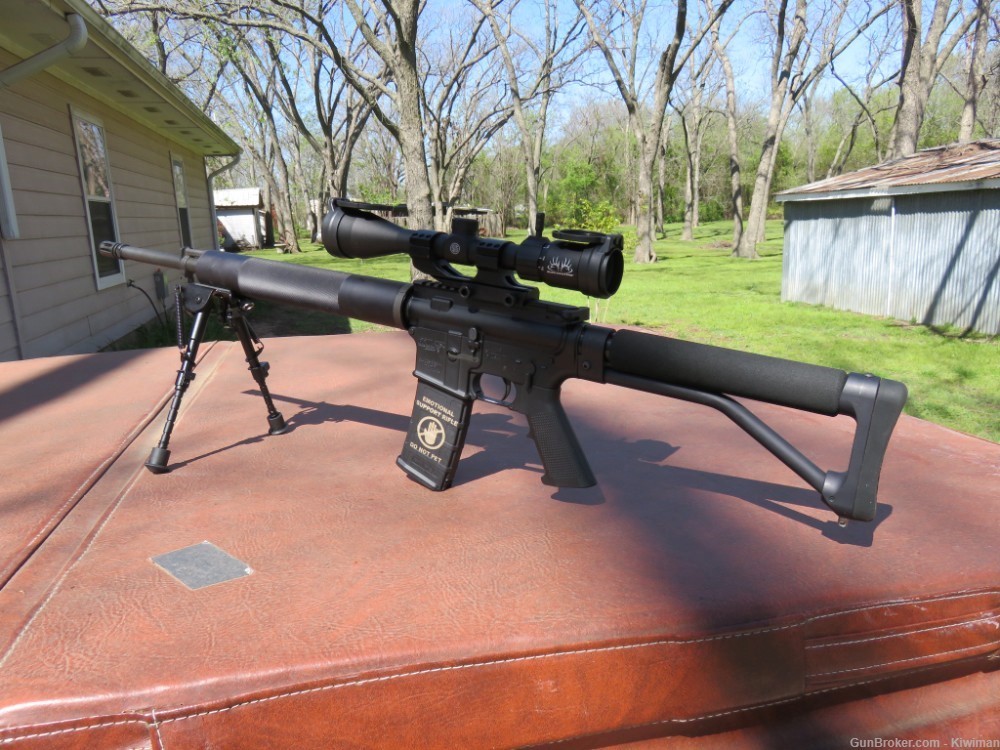 DPMS. Panther Arms .223 Rem New Sig 3-12x44mm Scope and Bipod-img-19