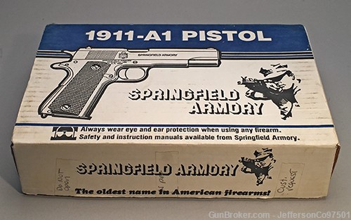 EMPTY factory box for Springfield Armory 1911 Pistol-img-0