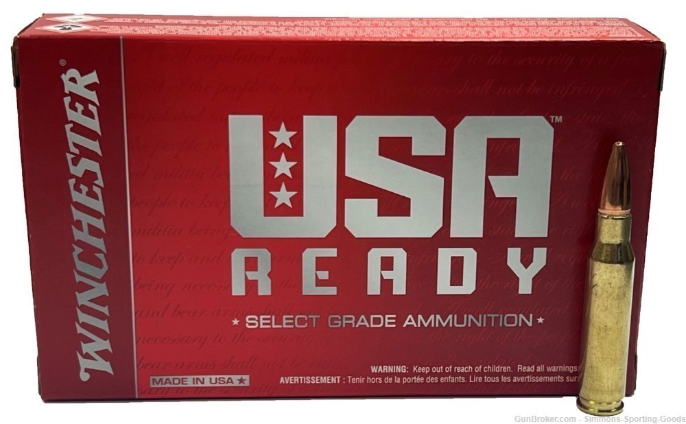 Winchester (RED308) 308 Win 168gr Rifle Ammunition - Qty. 5Bx/100Rds-img-1
