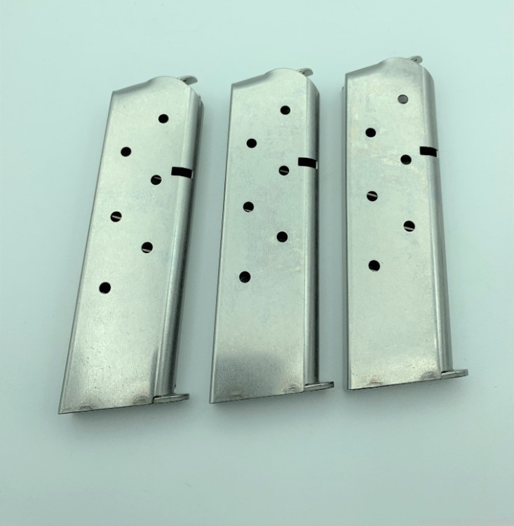 Pack of 3 1911 Magazine 7 Round Stainless 45 ACP Auto Metalform Fits Colt -img-4