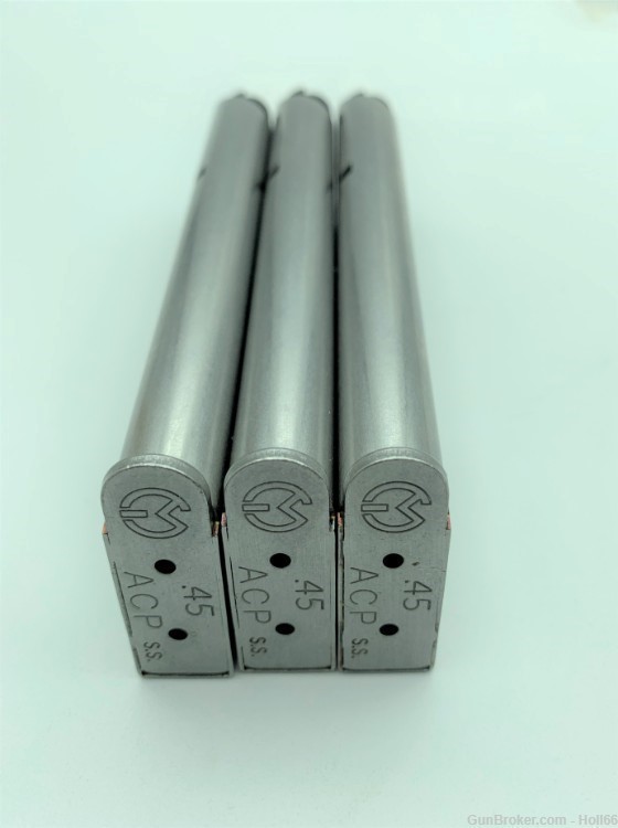 Pack of 3 1911 Magazine 7 Round Stainless 45 ACP Auto Metalform Fits Colt -img-6