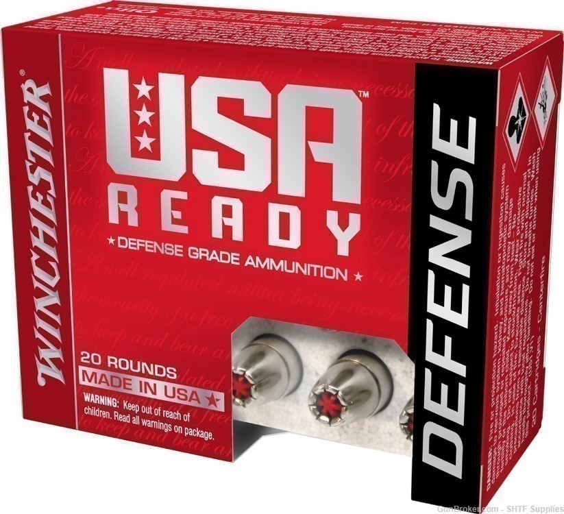 WINCHESTER USA READY 9MM 124GR HEX-VENT HOLLOW POINT +P - 100 Rounds -img-0