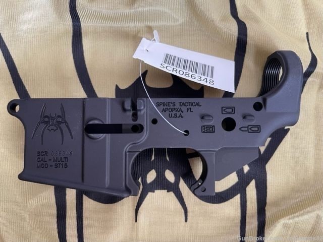 Spike's Tactical Spider Stripped Lower Receiver AR-15 AR15 STLS019-img-0