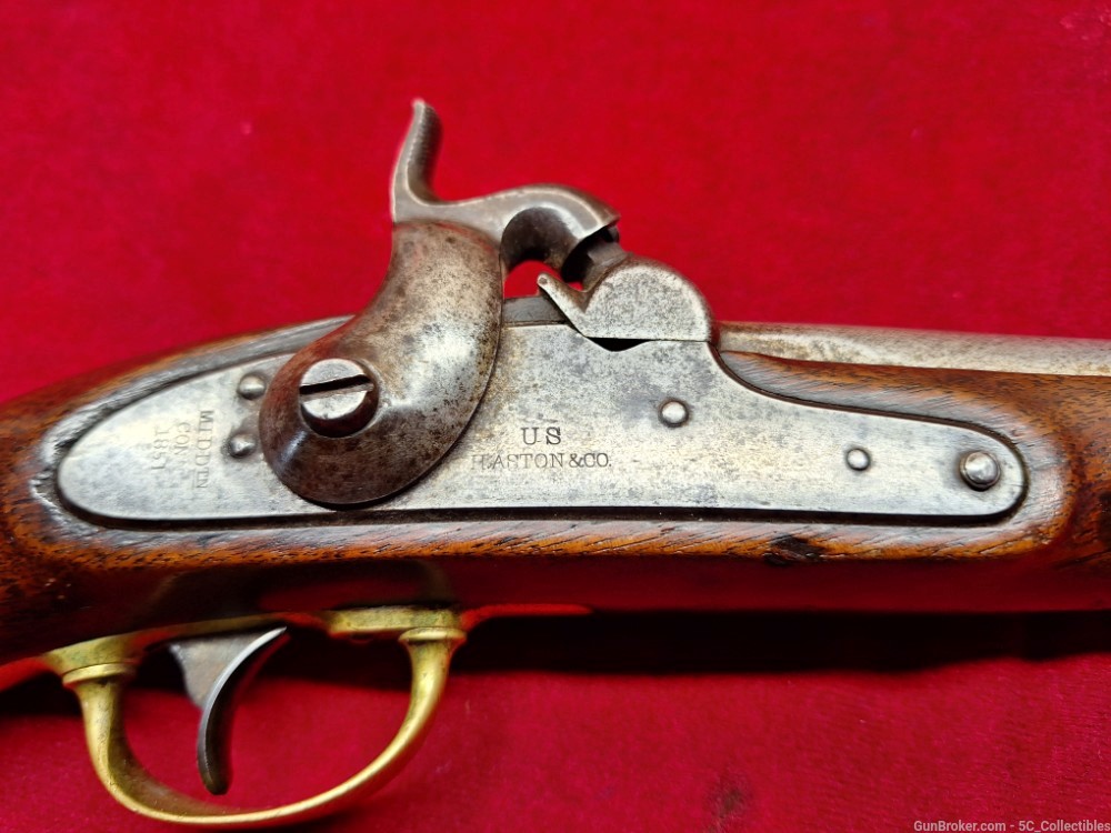 U.S. Contract Model 1842 Percussion Pistol H. Aston Dated 1851 Antique-img-8