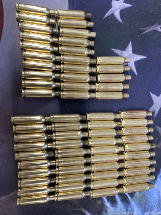 6.5 Creedmoor Large Primer Brass, 1X Fired, 65 Pieces -img-1