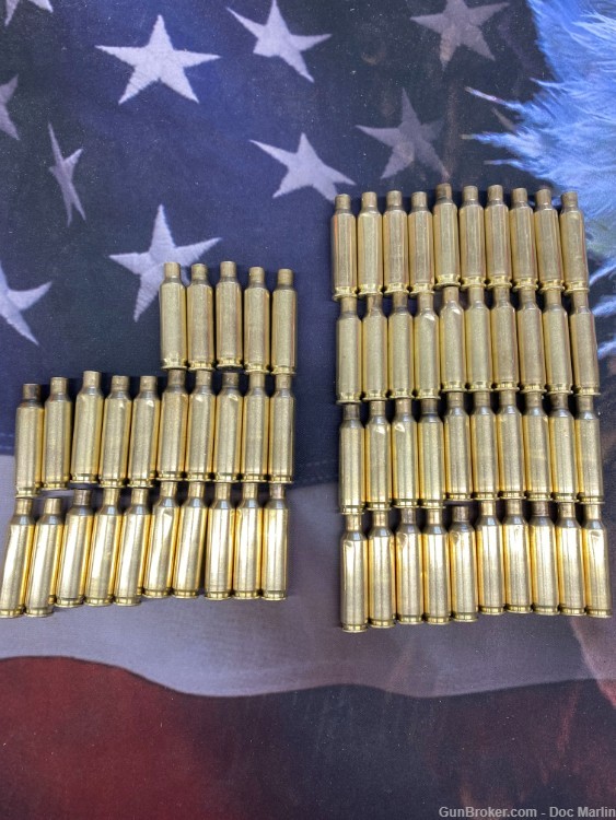 6.5 Creedmoor Large Primer Brass, 1X Fired, 65 Pieces -img-0