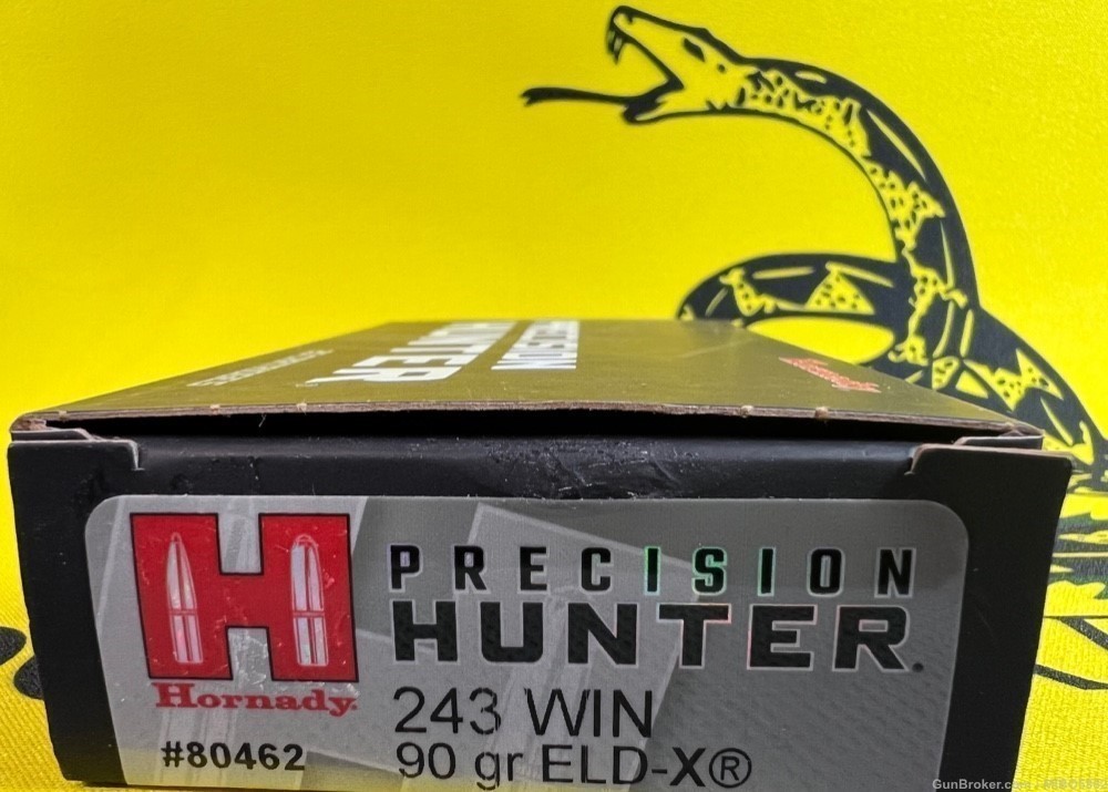 Hornady Precision Hunter .243 Winchester Ammunition. One Box.-img-0