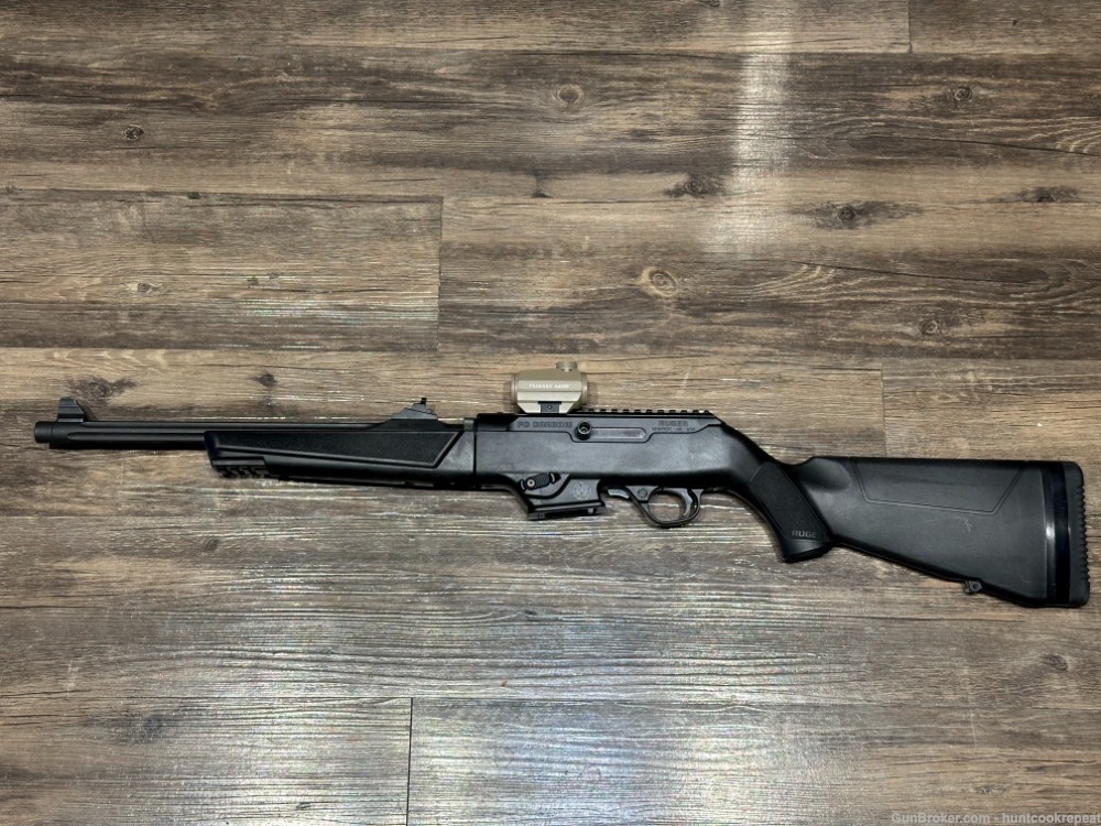 Ruger PC Carbine with Primary Arms red dot, accepts 9mm Glock mags-img-1