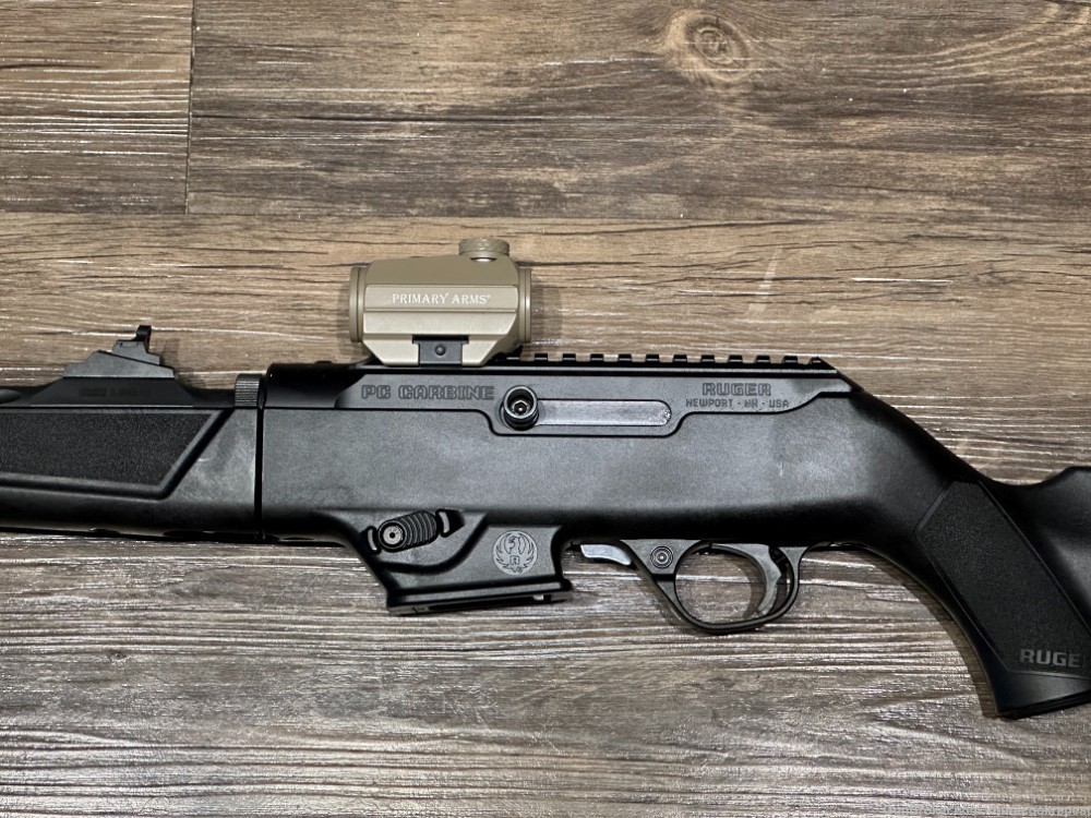 Ruger PC Carbine with Primary Arms red dot, accepts 9mm Glock mags-img-2