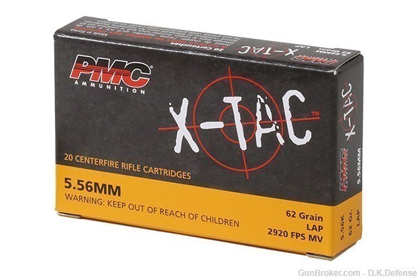 1000 Round Case PMC X-TAC 5.56 NATO M855 Green Tip 62GR 741569010122-img-0