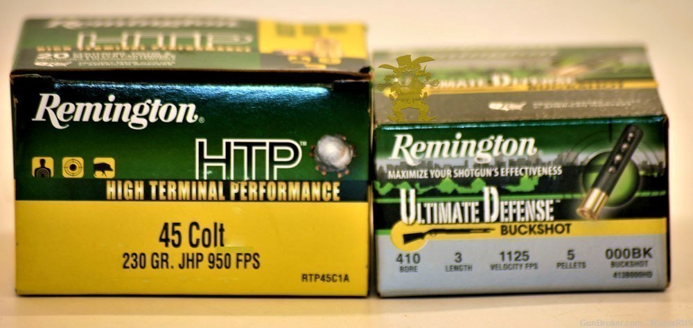 45 LC/410 Judge CoMbO Remington HTP JHP 45 LC + 3" Ultimate Defense 410 Buc-img-4