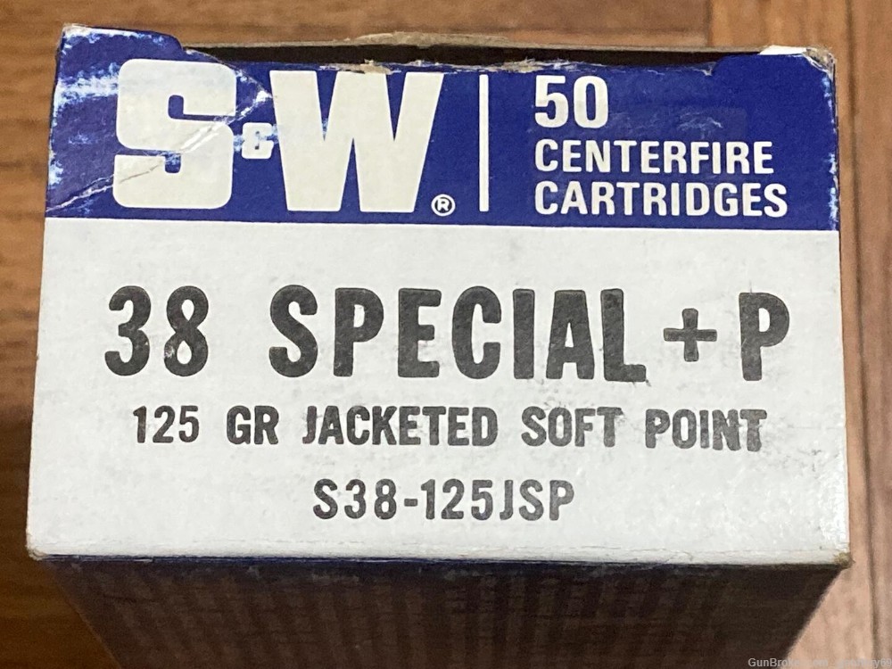 38 Spl Special +P 125 gr JSP S&W Revolver Ammo 50rds S38-125JSP-img-1
