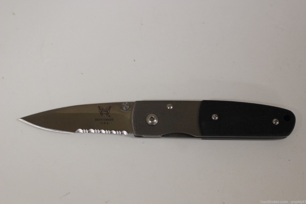 BENCHMADE Model 330S, partial serrated, NEW, never sharpened-img-3