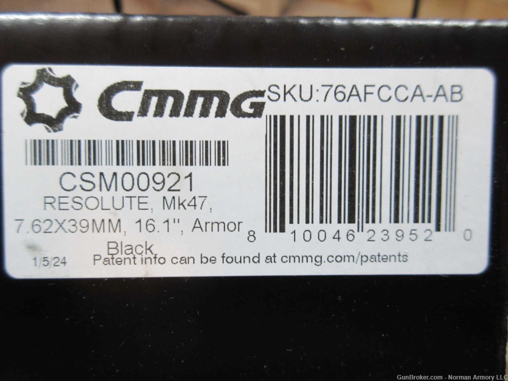 CMMG Resolute MK47 7.62x39mm 16" M-Lok rail ADJ stock 1-30rd mag-img-7