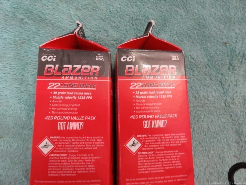 850 Rnds of CCI Blazer  Two Pour Packs  22LR 38 Gr LRN! -img-2