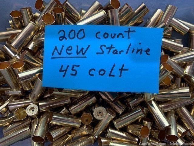200 Count New Starline 45 Colt Brass-img-0