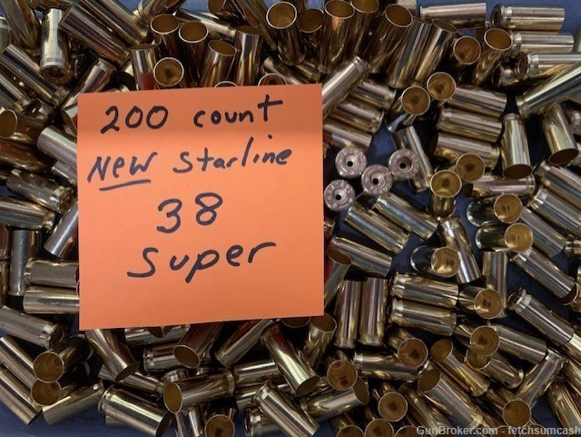200 Count New Starline 38 Super Brass-img-0