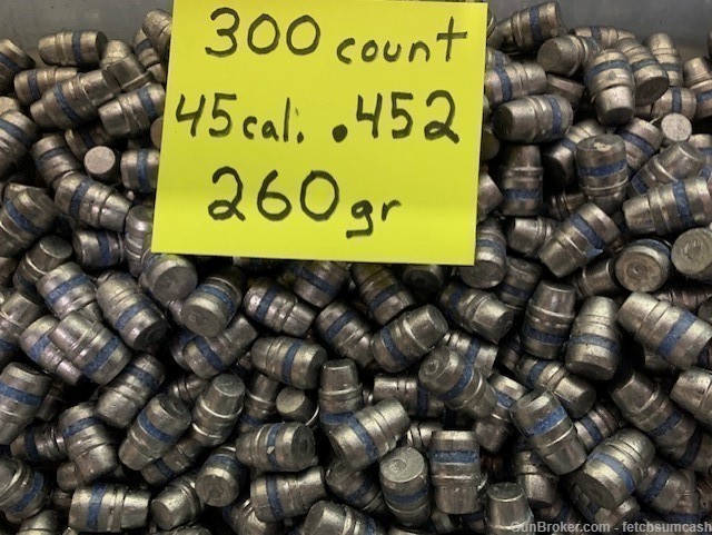 300 Count 45cal. .452 dia. 260gr bullets for reloading-img-0