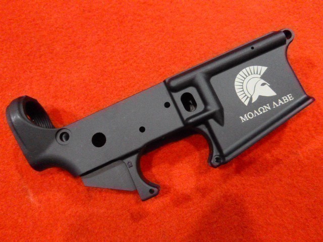 Anderson AR 15 Stripped Lower Receiver Spartan Molon Labe AM 15 Multi Cal-img-0