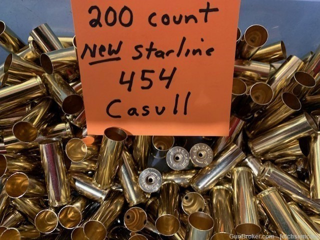 200 Count New Starline 454 Casull Brass-img-0