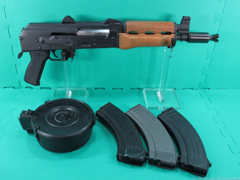 Century Arms PAP M92PV Zastava 7.62x39mm AK47 Pistol w/ Drum Mag & 3 Reg.-img-0