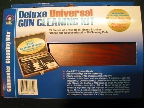 DAC 35pc Universal Gun Cleaning Kit-Wood Case-img-1