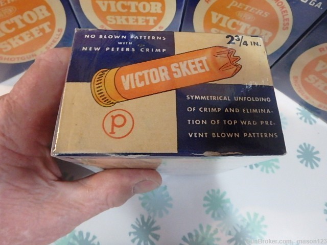 10  PETERS VICTOR RED DOT 16 GA SKEET BOXES 9 's fresh out of the case-img-8