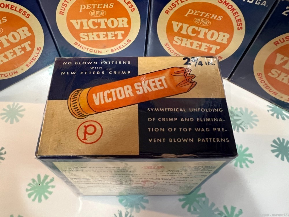 10  PETERS VICTOR RED DOT 16 GA SKEET BOXES 9 's fresh out of the case-img-2