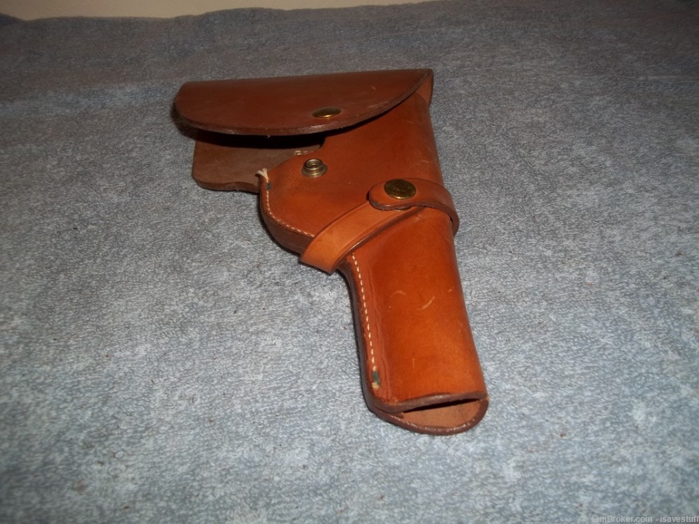 Vintage Brauer Bros. Right Hand Flap Holster German Luger Colt Woodsman-img-5
