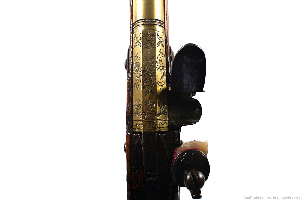 Continental Brass Barreled .50 Caliber Flintlock Pistol (Antique)-img-2