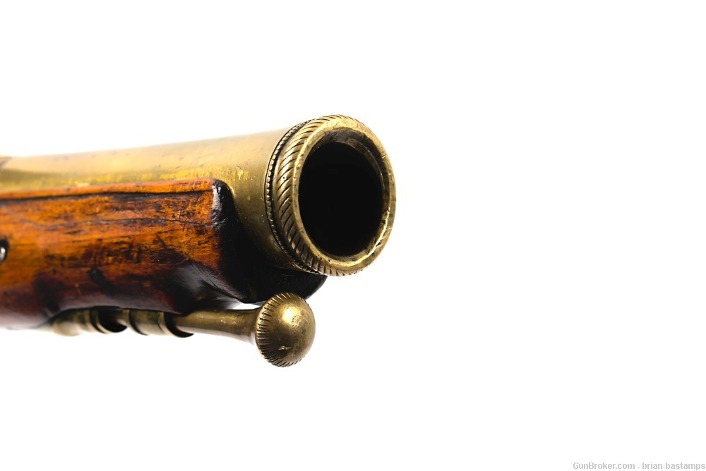 Continental Brass Barreled .50 Caliber Flintlock Pistol (Antique)-img-4