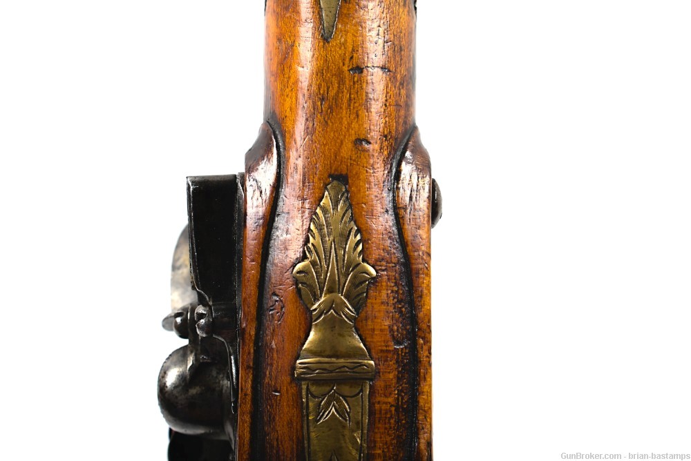 Continental Brass Barreled .50 Caliber Flintlock Pistol (Antique)-img-8