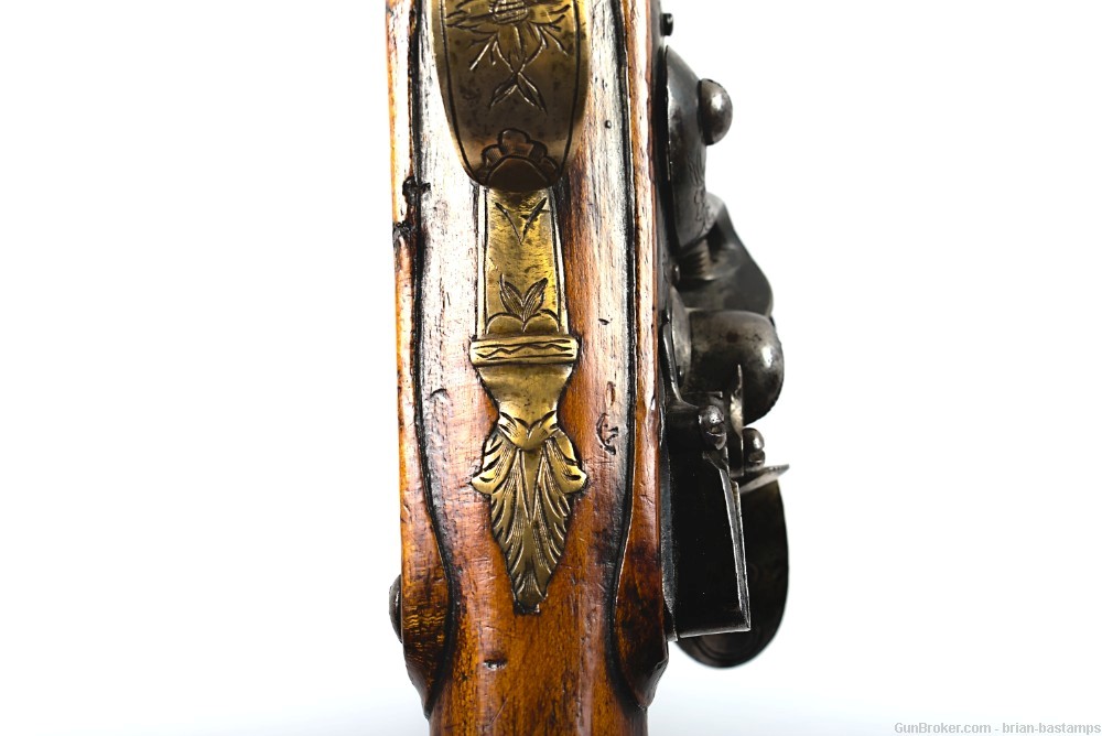 Continental Brass Barreled .50 Caliber Flintlock Pistol (Antique)-img-7