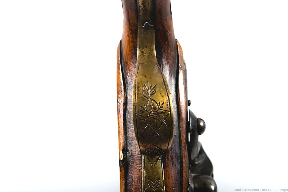 Continental Brass Barreled .50 Caliber Flintlock Pistol (Antique)-img-6