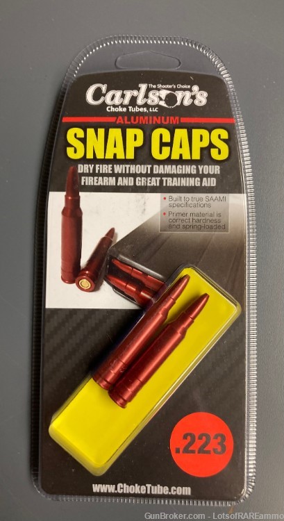 Carlson's aluminum Snap Caps .223 2rd pack dummy training inert-img-0