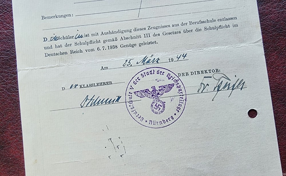 WW2 WWII NSDAP German Third Reich HJ Youth BDM Jugend school document 1944-img-4