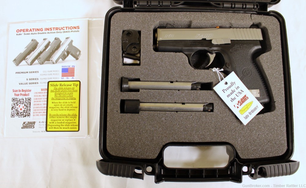 Kahr Arms P9 9mm 3.5" 7rd Pistol Tritium Night Sights USA-img-2