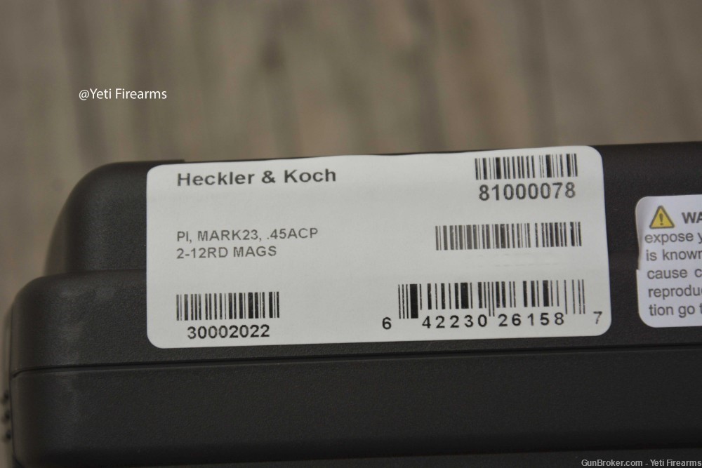 Heckler & Koch Mark 23 .45 ACP 2x Mags No CC Fee 81000078 H&K MK23 HK-img-9