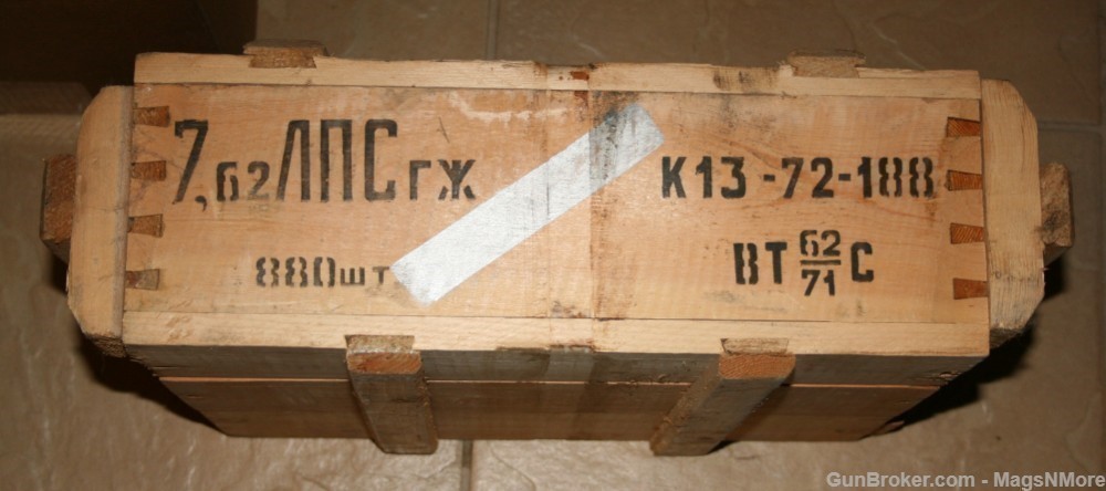 Russian Surplus 7.62x54R AMMO Sealed Crate 2 Spam Cans Silver Tip 880rds-img-0