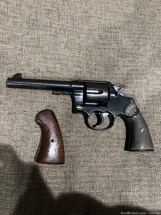 Colt Model 1917 DA 45 Refurbished Army Service revolver .45 ACP mfgr 1919 -img-2