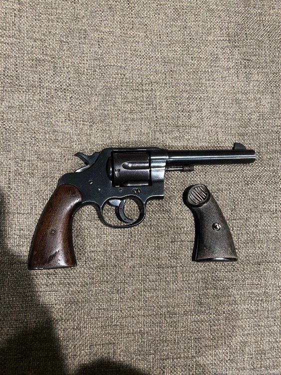 Colt Model 1917 DA 45 Refurbished Army Service revolver .45 ACP mfgr 1919 -img-1