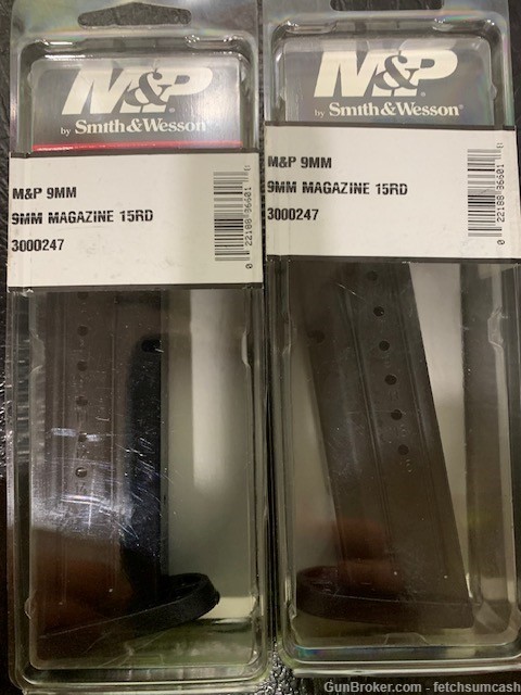 2 Mags, M&P Smith & Wesson 15rd 9mm part 3000247  -img-0