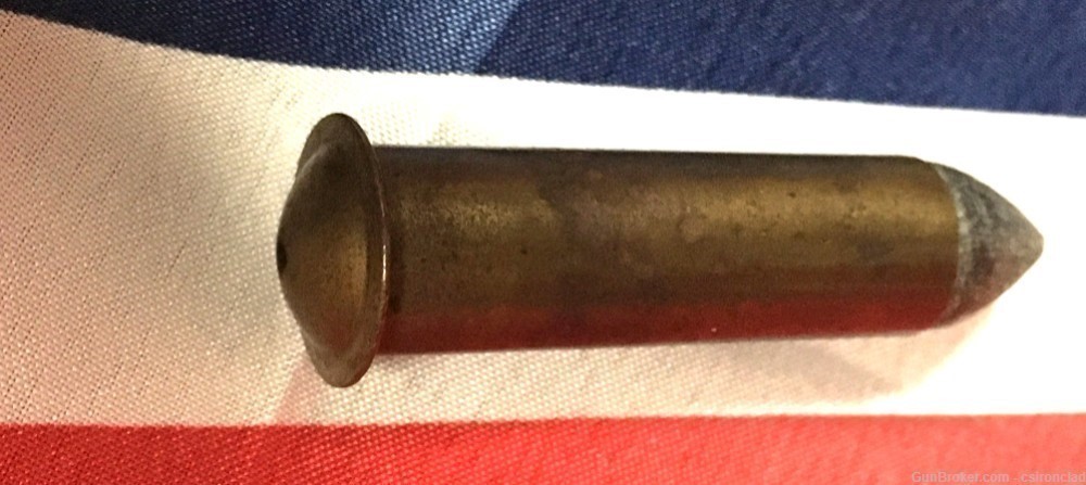Billinghurst-Requa Battery Gun brass cartridge, 50 caliber, live, Civil War-img-0