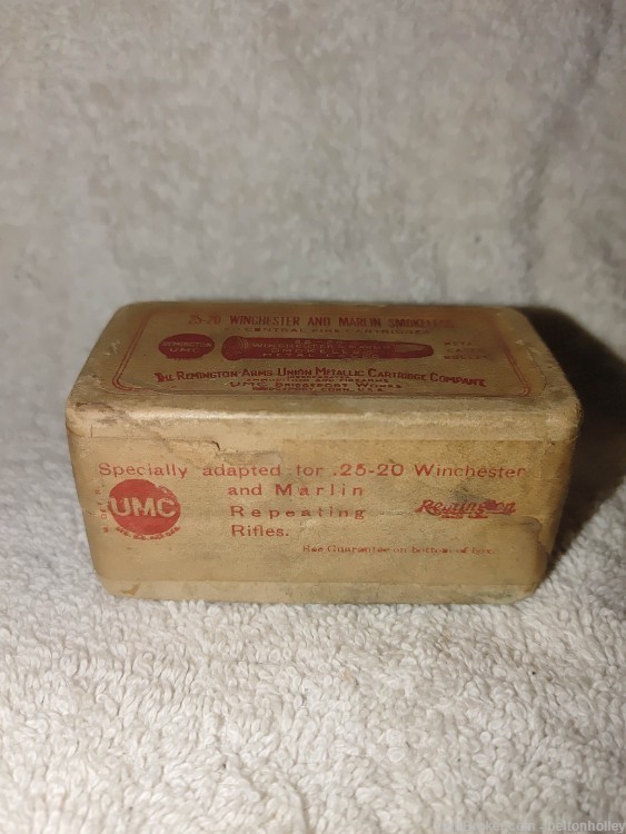 Winchester and Marlin - Remington UMC .25-20 Vintage 2 piece box-img-3