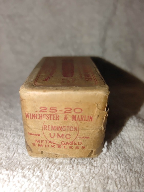 Winchester and Marlin - Remington UMC .25-20 Vintage 2 piece box-img-5