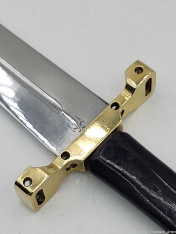 14" Custom USA made Dagger w/sheath-Zebra Bone-Crocodile Sheath-img-6