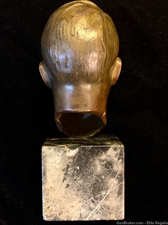 Original Adolf H!tler Small Bronze Bust German WWII SS SA NSDAP Himmler-img-6