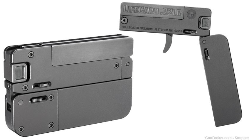 Trailblazer LifeCard Black .22 LR Folding Credit Card Pistol 22LR LC1 Alumi-img-0