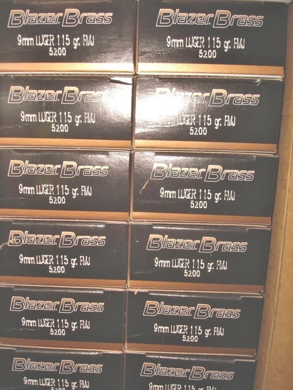 100 CCI 9mm FMJ Blazer Brass 115 gr 5200 ammunition-img-2